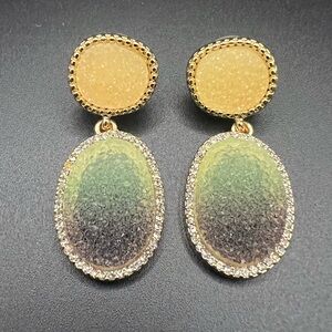Baublebar Gold and Yellow / Green Drop Earrings